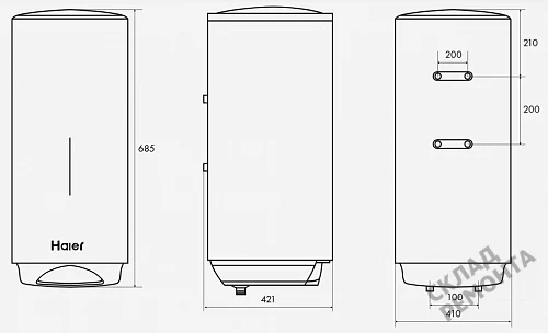 Фото Водонагреватель накопительный Haier ES50V-VH3, 50 л – купить в Сочи: цена, описание, фото. Интернет-магазин 5