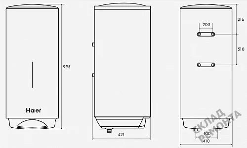 Фото Водонагреватель накопительный Haier ES80V-VH3, 80 л – купить в Сочи: цена, описание, фото. Интернет-магазин 5