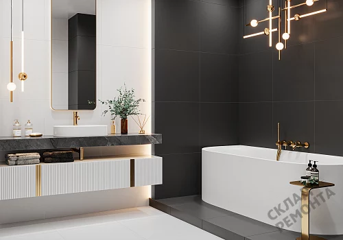 Фото Керамогранит матовый Alma Ceramica Твин GFU04WIN20R черный 600*600*9 – купить в Сочи: цена, описание, фото. Интернет-магазин 2