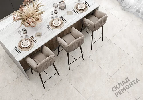 Фото Керамогранит матовый Alma Ceramica Риалто GFU04RLT08R молочный 600*600*9 – купить в Сочи: цена, описание, фото. Интернет-магазин 2
