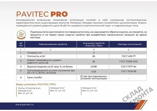Фото Подложка рулонная Pavitec Pro 3 мм под ламинат и паркет оранжевая – купить в Сочи: цена, описание, фото. Интернет-магазин 4