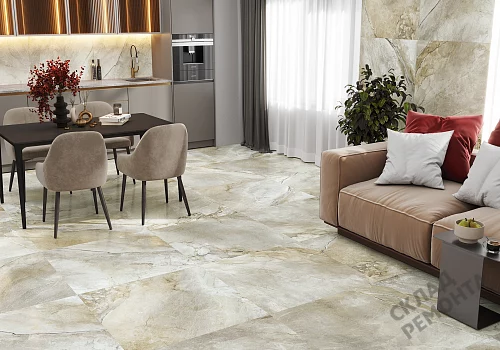 Фото Керамогранит лаппатированный Alma Ceramica Вулкано GFU6060VLC04L бежевый 600*600*9 – купить в Сочи: цена, описание, фото. Интернет-магазин 4
