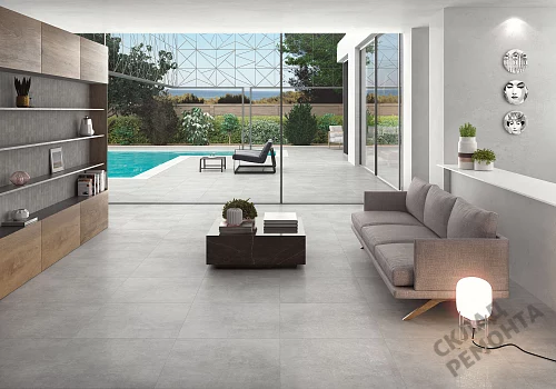 Фото Керамогранит матовый Steppe Ceramics Concrete Grey серый 600*600*9 – купить в Сочи: цена, описание, фото. Интернет-магазин 2