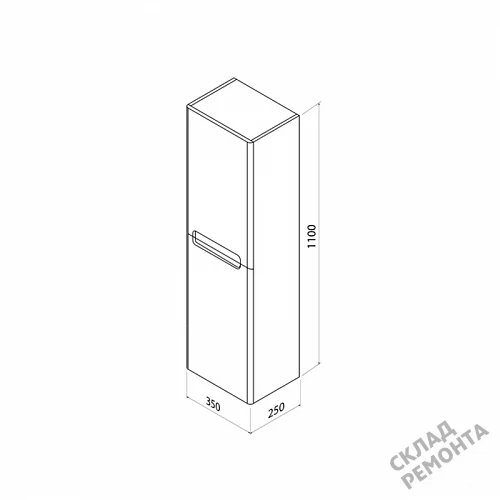 Фото Пенал подвесной Iddis Эдифис EDI35W0i97, белый купить в Сочи: цена, описание, фото. Интернет-магазин 4