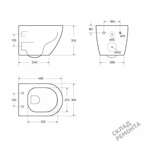 Фото Унитаз подвесной BelBagno Uno BB3105CHR/SC безободковый купить в Сочи: цена, описание, фото. Интернет-магазин 6
