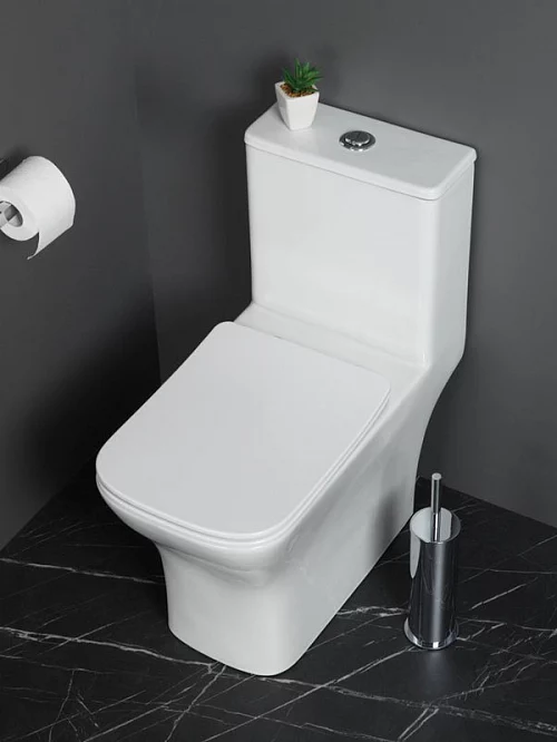 Фото Унитаз моноблок BelBagno Neon BB8617CPR-MN/SC безободковый купить в Сочи: цена, описание, фото. Интернет-магазин 1