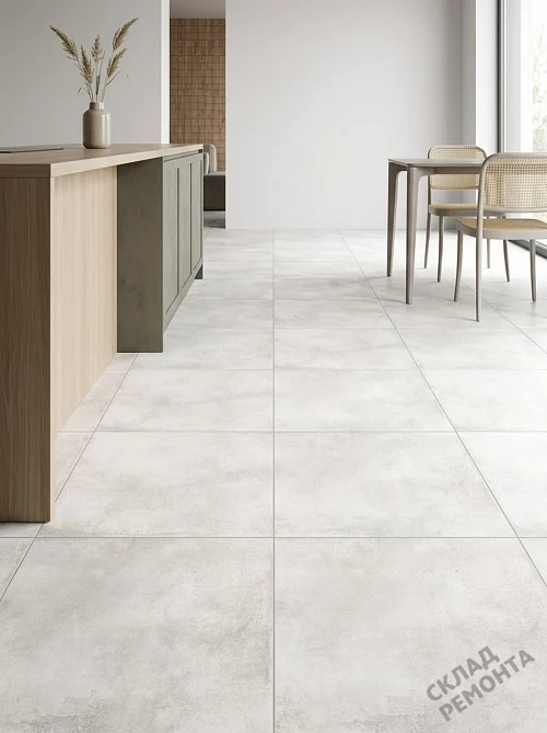 Фото Керамогранит матовый Alma Ceramica Тотем GFU6060TTM00R белый 600*600*9 – купить в Сочи: цена, описание, фото. Интернет-магазин 1