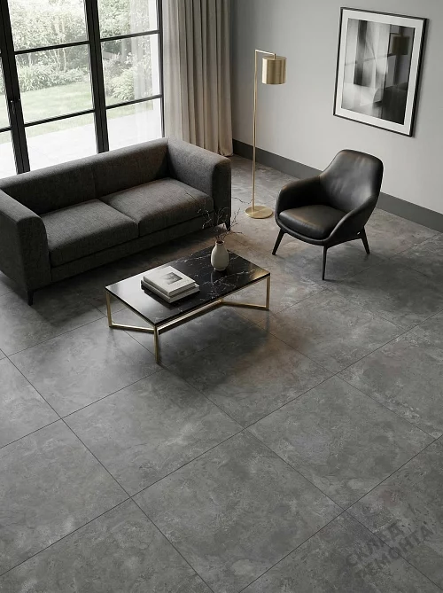 Фото Керамогранит матовый Alma Ceramica Урбан GFU04URB70R (шугар-эффект) серый 600*600*9 – купить в Сочи: цена, описание, фото. Интернет-магазин 1