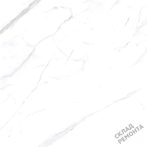 Фото Керамогранит матовый Steppe Ceramics Statuario White белый 600*600*9,5 – купить в Сочи: цена, описание, фото. Интернет-магазин 1