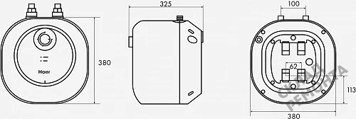 Фото Водонагреватель накопительный Haier ES15V-MQ2, 15 л – купить в Сочи: цена, описание, фото. Интернет-магазин 6