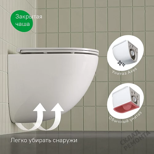 Фото Унитаз подвесной Iddis Аксес AXERDSEI25 безободковый купить в Сочи: цена, описание, фото. Интернет-магазин 4