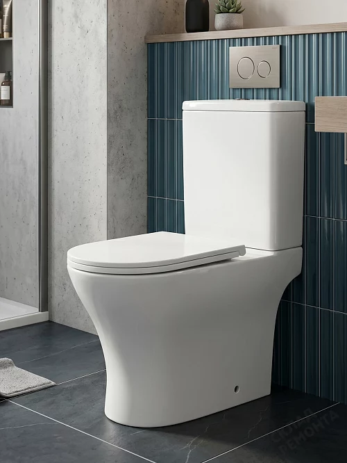 Фото Унитаз компакт напольный Calypso CS4851UQ-TK(OK) безободковый купить в Сочи: цена, описание, фото. Интернет-магазин 1