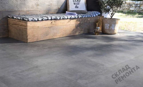 Фото Керамогранит матовый Steppe Ceramics Concrete Antracite серый 600*600*9 – купить в Сочи: цена, описание, фото. Интернет-магазин 2