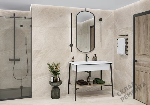 Фото Керамогранит матовый Alma Ceramica Олса GFU60120OLS40R бежевый 1200*600*8,5 – купить в Сочи: цена, описание, фото. Интернет-магазин 2
