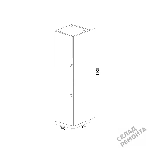 Фото Пенал подвесной Iddis Рэй RAY30W0i97, белый купить в Сочи: цена, описание, фото. Интернет-магазин 5