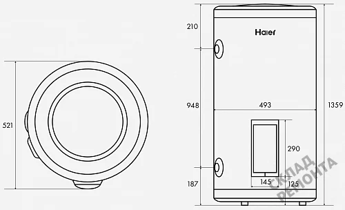 Фото Водонагреватель накопительный Haier FCD-JTLD150, 150 л – купить в Сочи: цена, описание, фото. Интернет-магазин 6