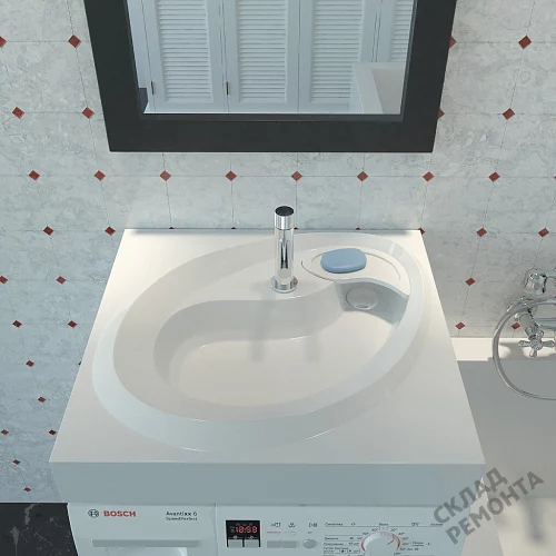 Фото Раковина над стиральной машиной Madera Ameli 550, 60 см купить в Сочи: цена, описание, фото. Интернет-магазин 2