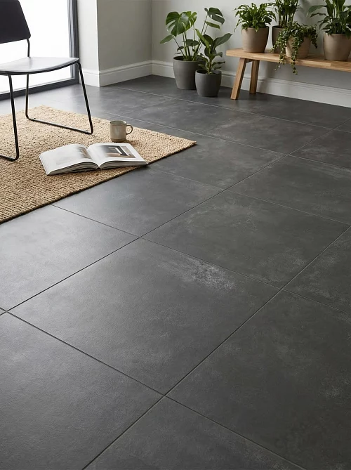 Фото Керамогранит матовый Alma Ceramica Тотем GFU6060TTM20R черный 600*600*9 – купить в Сочи: цена, описание, фото. Интернет-магазин 1