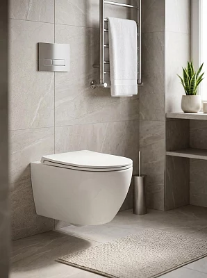 Унитаз с инсталляцией комплект без кнопки Calypso Beta B3210UQ-MW-TK-SET ультратихий смыв